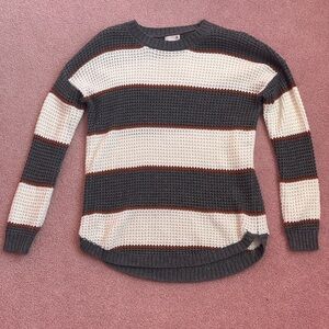 SO Striped Sweater Size Large